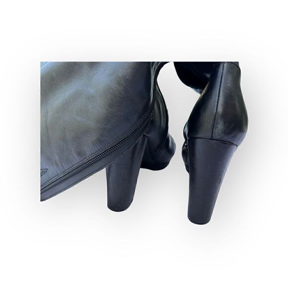 Metoo Decoda1 leather heeled black boots women’s size 8m - Picture 9 of 9